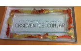 Bandeja de vidrio  en color-challah tray with name 