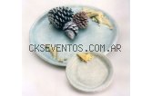 Plato redondo en cerámica artesanal-Round clay dish