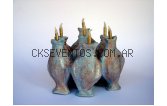 Souvenirs para fiestas casamiento bar mitzva Candelabro  en cerámica artesanal-Menorah clay seven arms candle holder